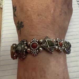 Premier Designs Elegant Silver and Red Women's Bracelet